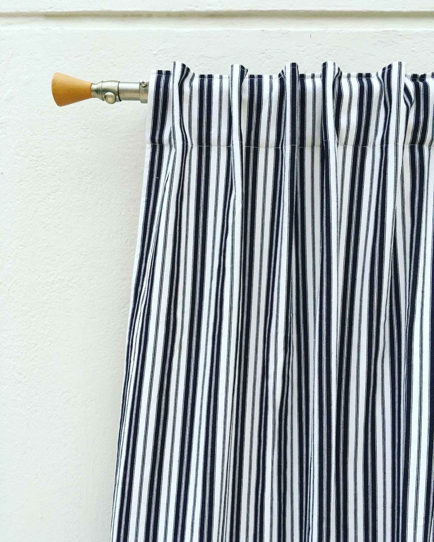 Black and white stripes curtain