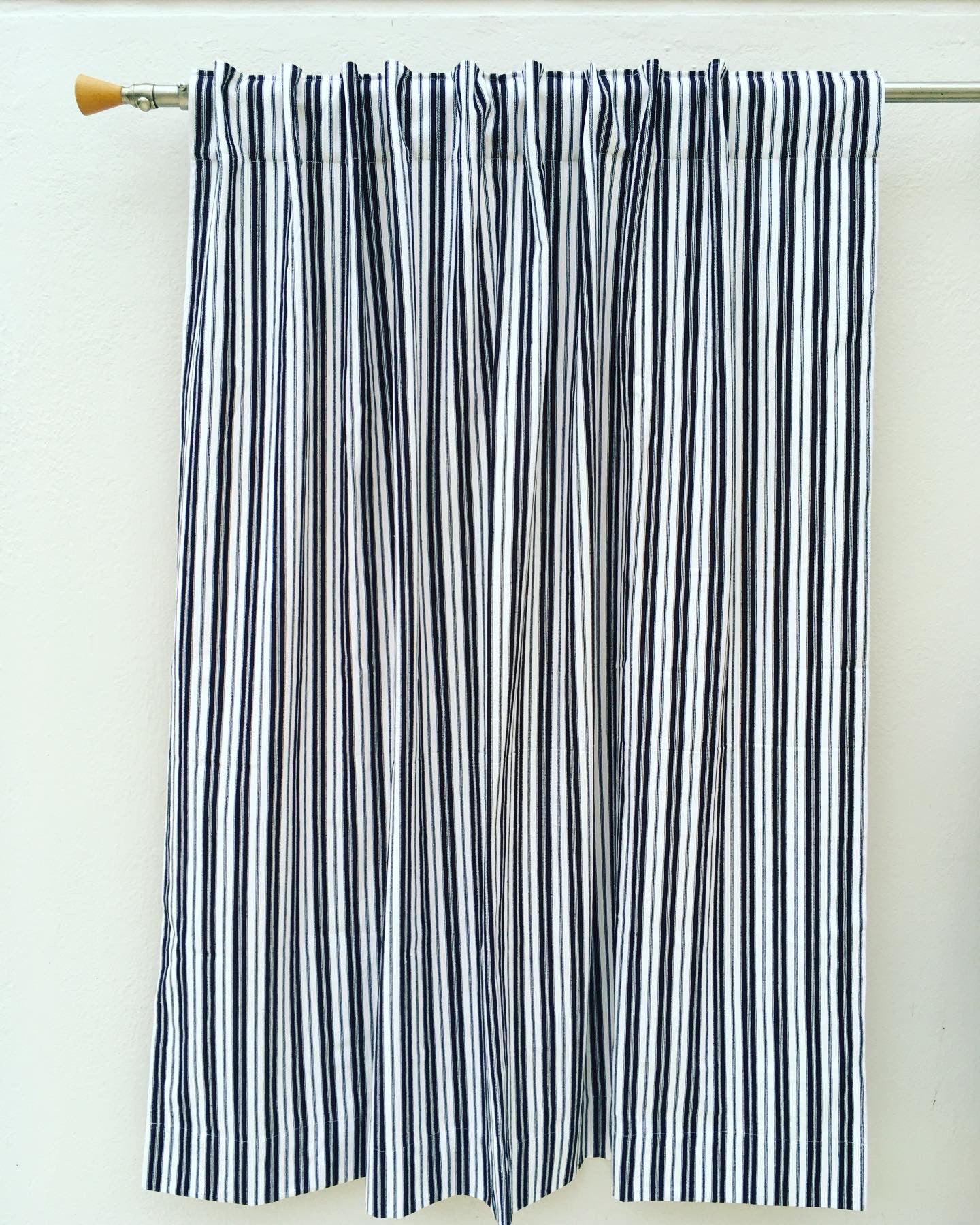 Black and white stripes curtain